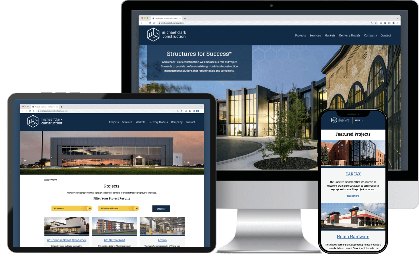 michael + clark construction devices rendering