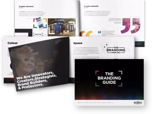 Brand guides template rendering from The Branding Firm Inc