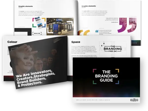 Brand guides template rendering from The Branding Firm Inc