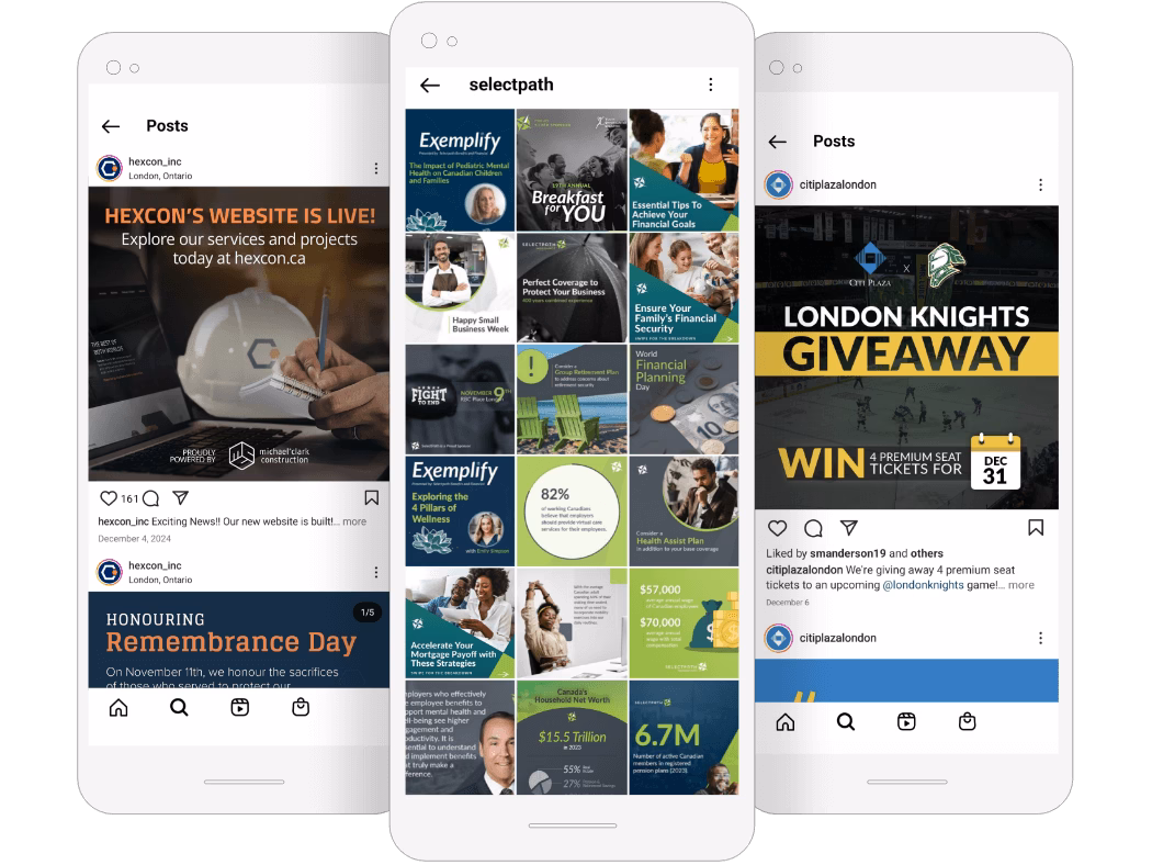 Rendering of social marketing