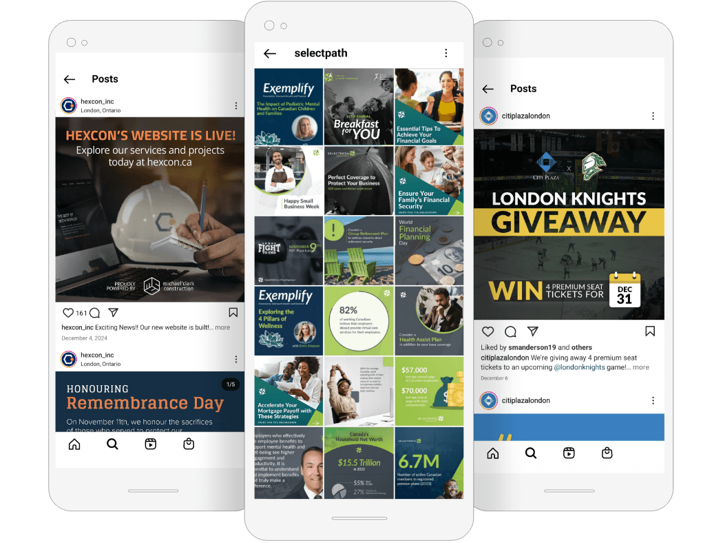 Rendering of social marketing