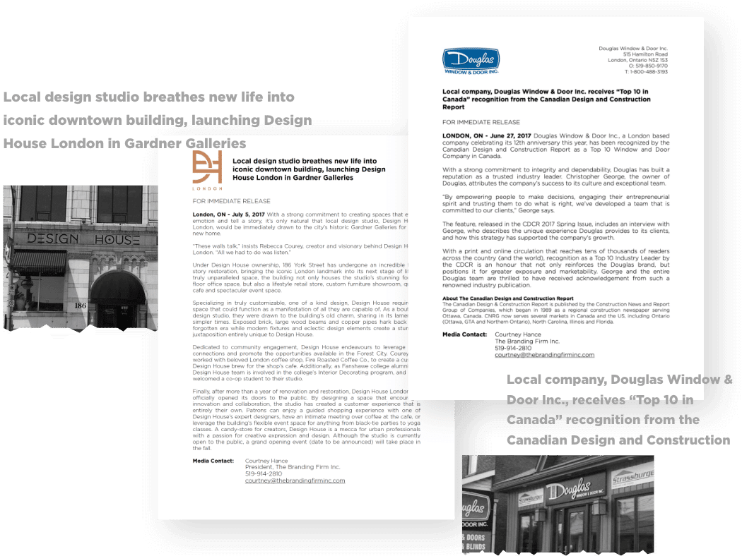 Rendering of documents for public relations